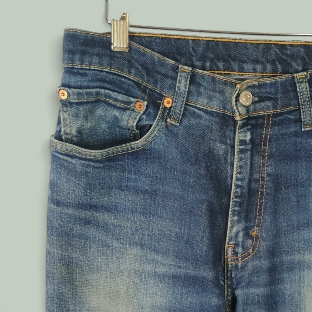 Levi's 510 Skinny Jeans Mens 36x36 Blue Denim Distressed‎ Aesthetic 85494-0055